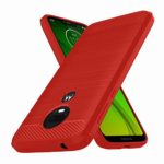 Moto G7 Power Case, Moto G7 Supra Case, E-Outfit Slim Soft TPU Protective Rubber Bumper Case Cover for Motorola Moto G7 Power Phone (Red)