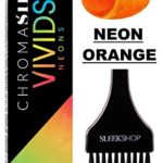 Pravana ChromaSilk VIVIDS NEONS Hair Color Shades with Silk & Keratin Amino Acids Dye (with Sleek Brush) Haircolor (NEON ORANGE)
