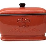 Tuscany Fleur De Lis Bread Box / Toast Jar Color: Burnt Orange