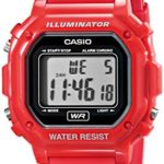 Casio Unisex F-108WHC-4ACF Classic Red Resin Band Watch