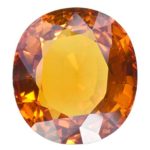 Yellow Golden Orange Lab Sapphire Oval Loose Large ~20mm X 18mm (1)