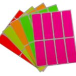 Royal Green Color Coding Labels neon 3 inch x 1 inch Rectangular Stickers in Bright Colors/Yellow/Pink/Orange/Green/Red – 160 Pack