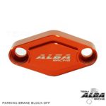 Billet Yamaha ATV Parking Block Off Plate Orange (6 color options)