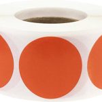 Burnt Orange Color Coding Labels for Organizing Inventory 1 Inch Round Circle Dots 500 Total Adhesive Stickers On A Roll