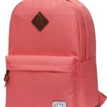 Vaschy School Backpack for Teens with 15 inch Laptop Compartment Lightweight Casual Rucksack Tangerine