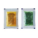 Dry & Dry 10 Gram [25 Packets] Premium Orange Indicating(Oranage to Dark Green) Silica Gel Packets Desiccant Dehumidifier – Rechargeable Silica Packets for Moisture Absorber
