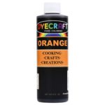 DyeCraft Orange Food Coloring (LARGE 8 oz Bottle) Odorless, Tasteless, Edible – Perfect for Baking, Cooking, Arts & Crafts, Decorations and More