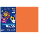 Tru-Ray Heavyweight Construction Paper, Orange,  12″ x 18″, 50 Sheets