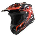 1Storm Adult Motocross Helmet BMX MX ATV Dirt Bike Helmet Racing Style HF801; Sonic Orange