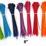Electriduct Nylon Cable Ties – 8″ Self-Locking Zip Ties Multi Color: (Blue, Red, Green, Yellow, Fuschia, Orange, Gray, Purple) – 500 Pieces