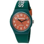 Superdry ‘Urban’ Quartz Plastic and Silicone Dress Watch, Color:Green (Model: SYG164ON)