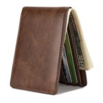 HISSIMO Mens Slim Front Pocket Wallet ID Window Card Case with RFID Blocking