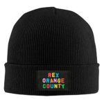 AnnaBGuillaume Rex Colour Orange County Knitted Hat Winter Warm Beanie Hat