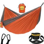 Wise Owl Outfitters Hammock Camping Double & Single with Tree Straps – USA Based Hammocks Brand Gear, Indoor Outdoor Backpacking Survival & Travel, Portable DO Org/Gy
