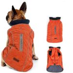 Morezi Retro Design Cozy Winter Dog Pet Jacket Vest Warm Pet Outfit Clothes Pleat Cotton 2 Colors with Harness Hole – XS – Orange