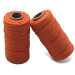 Yzsfirm 2 Roll 2mm Cotton Twine Rope,656 Feet Orange Bakers Twine String for DIY Crafts and Gift Wrapping