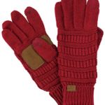 C.C Unisex Cable Knit Winter Warm Anti-Slip Touchscreen Texting Gloves