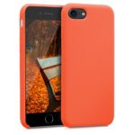 kwmobile TPU Silicone Case for Apple iPhone 7/8 – Soft Flexible Rubber Protective Cover – Neon Orange
