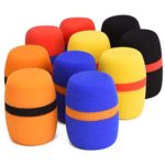 10 Pack Thick Handheld Stage Microphone Windscreen Sponge Cover Suitable for KTV, Dance Ball, Conference Room, News Interviews, Stage Performance (5 Color)