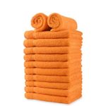 Payam Collection Premium Turkish Washcloth Set of 12 (Orange)