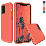 Liquid Silicone iPhone 11 Pro Max Case Silky Touch Full Protective with Microfiber Cloth Lining Cushion Anti-Scratch for iPhone 11 Pro Max 6.5 inch (Nectarine)