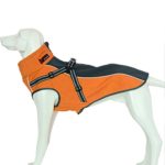 Alfie Pet – Brady Waterproof Coat with Built-in Harness – Color: Orange, Size: Large