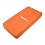 American Baby Company Heavenly Soft Chenille Fitted Contoured Changing Pad Cover, Orange, for Boys and Girls