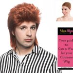 Starman Bowie Color Mixed Orange – Enigma Wigs David 80s Spiked Mullet Ziggy Stardust Bundle w/Cap, MaxWigs Costume Wig Care Guide