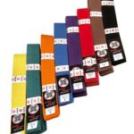 Ronin Brand Martial Arts Uniform Solid Colored Rank Belt – Yellow, Green, Orange, Blue, Purple, Red, Brown, Black in Quality