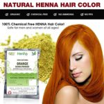 Allin Exporters Orange Henna Hair Color – 100% Organic and Chemical Free Henna for Hair Color Hair Care – (180 Gram = 3 Packet)