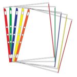 EnvyPak Sheet Protectors Color-Coded Edges 8.5 X 11 Pack of 100 (Assorted) – 100% Made in The USA