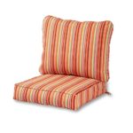 Greendale Home Fashions Deep Seat Cushion Set in Coastal Stripe, Watermelon