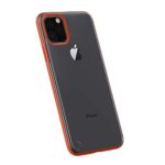 HONTECH Clear Case for iPhone 11 Pro Max, Translucent Matte Case Hard PC Cover with Soft TPU Edge, Ultra Thin Military Grade Drop Case 6.5″ 2019, Orange