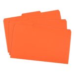 Blue Summit Supplies Orange Legal File Folders, 1/3 Cut Tab, Legal Size, Great for Organizing and Easy File Storage, 100 Per Box