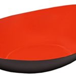 Melange Home Decor Modern Collection, 14-inch Boat Bowl, Color – Orange