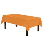 Gee Di Moda Rectangle Tablecloth – 60 x 84 Inch – Orange Rectangular Table Cloth in Washable Polyester – Great for Buffet Table, Parties, Holiday Dinner, Wedding & More