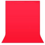 Neewer 6 x 9 ft/1.8 x 2.8M Photo Studio 100% Pure Muslin Collapsible Backdrop Background for Photography, Video and Television (Background Only)-Red