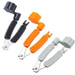 3 Pack Guitar String Winder Cutter and Bridge Pin Puller 3 in 1 Functional Guitar Repair Tool, 3 Color ?Black Orange Gray?