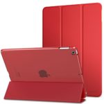 MoKo Case Fit 2018/2017 iPad 9.7 6th/5th Generation – Slim Lightweight Smart Shell Stand Cover with Translucent Frosted Back Protector Fit Apple iPad 9.7 Inch 2018/2017, RED(Auto Wake/Sleep)