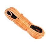 HiwowSport 1/4″ x 50′ 7700LBs Synthetic Winch Line Cable Rope with Sheath ATV UTV Orange Color
