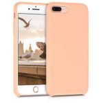 kwmobile TPU Silicone Case for Apple iPhone 7 Plus / 8 Plus – Soft Flexible Rubber Protective Cover – Peach