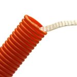 1″ Single Wall Outside Plant Corrugated Fiber Innerduct with Pull Rope – HDPE – Orange Color, 100 Feet