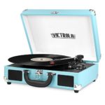 Innovative Technology VSC-550BT-TQ Victrola Vintage 3-Speed Bluetooth Suitcase Turntable with Speakers, Turquoise