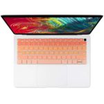 Batianda Gradient Color Keyboard Cover for New 2019 2018 MacBook Air 13 inch (with Touch ID Retina Display) Model:A1932 Ultra Thin Silicone Keyboard Protector Skin (Orange)