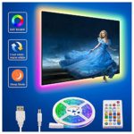 LED TV Backlight, Bason USB TV Bias Lighting 8.33ft for 42-50inch TV, Over 10 Thousand DIY Colors TV Lights with Remote, Waterproof Led Lights for TV, Monitor, Color Temperature 1800-5000K.