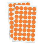 2000 Pack, 0.75″ Round Color Coding Dot Sticker Labels – Orange