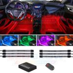LEDGlow 6pc Flexible Million Color Multi-Color LED Interior Footwell Underdash Neon Lighting Kit for Cars & Trucks – 15 Solid Colors – 10 Unique Patterns – Music Mode – Includes Control Box & Remote