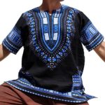 RaanPahMuang Plus Big Size Shirt Bright Africa Black Dashiki Cotton Broad Maxi
