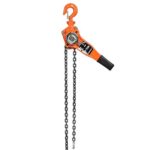 Alloy Steel Lever Hoist, 0.75t/1.5t/3t 10ft Lever Chain Block Hoist Crane Ratchet Puller 3meters Ratchet Puller Lifting Equipment with Hooks for Construction Building Orange Color (1.5T)