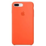 MmtCase iPhone 7 Plus/iPhone 8 Plus Case (5.5 inch), Soft Liquid Silicone Shock-Absorption Case with Soft Microfiber Cloth Lining Cushion – 5.5 inch (Spicy Orange)